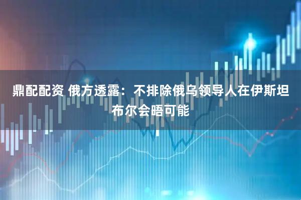 鼎配配资 俄方透露：不排除俄乌领导人在伊斯坦布尔会晤可能