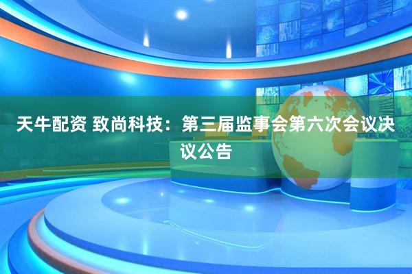 天牛配资 致尚科技：第三届监事会第六次会议决议公告